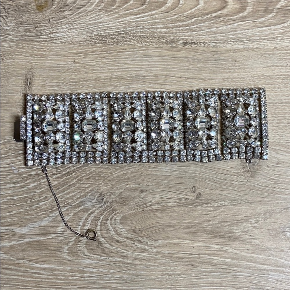 Vintage Rhinestone Statement Bracelet - Picture 4 of 9